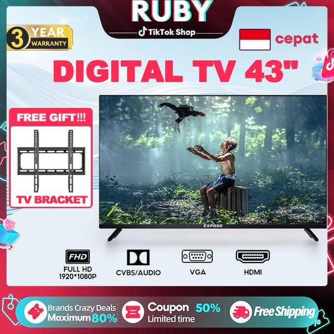 Sale Expose Tv 43 Inch Digital Hd 1080P Smart Tv Murah Usb Port Hdmi