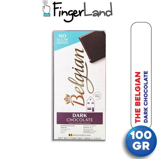 

The Belgian No Sugar Added Dark Chocolate 100g - Cokelat Hitam Tanpa Gula Termurah