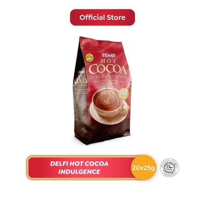 

Delfi Hot Cocoa Indulgence Minuman Cokelat 25g Isi 20 Sachet - Minuman Coklat Instan Termurah