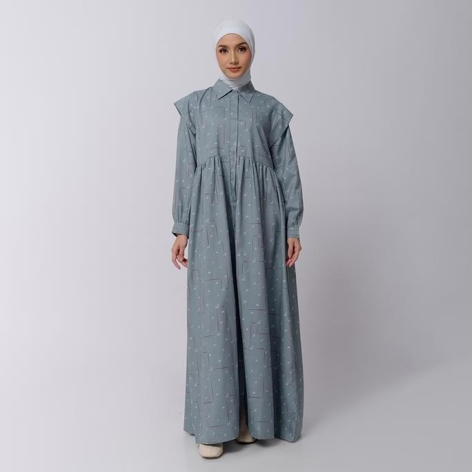ZM Zaskia Mecca - Galya Gamis Dress Wanita Muslim Simple - Aksara Nusantara - Edisi Aksara Bengkulu