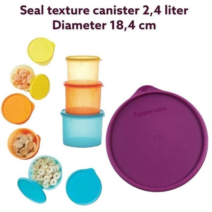 seal atau tutup toples texture canister 2,4 liter UNGU