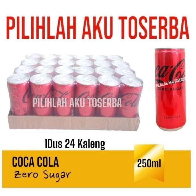 

Coca Cola Zero Sugar Kaleng 250 ml Dus Isi 24 Minuman Ringan Tanpa Gula Termurah