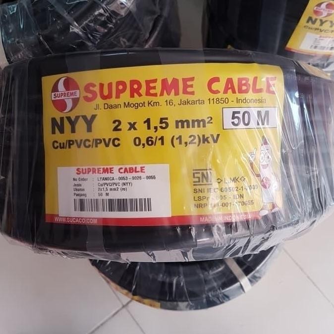TERMURAH - Kabel NYY 2x1,5 2x1.5 Supreme Kabel NYY 2x1,5mm 2x1.5mm 50 meter