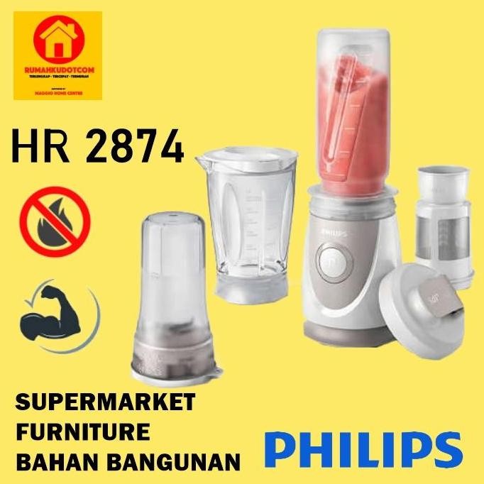 BLENDER PORTABLE PHILIPS - BLENDER MINI PHILIPS - HR 2874 - PHILIPS Terlaris