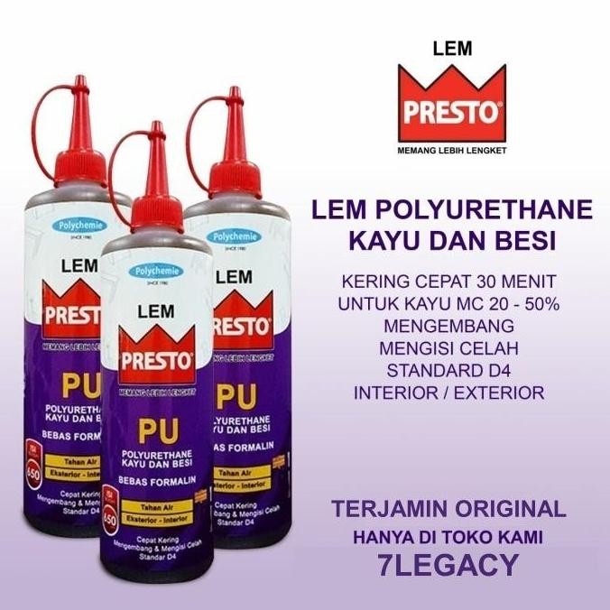 Produk Terbaik] Lem Presto PU/ Lem kayu PU