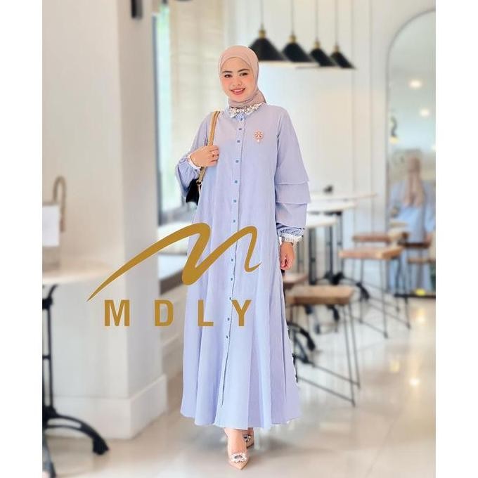 Baju  Gamis Wanita Basic Tycia dress by Mdly Fit Lembut Muslim Nyaman Panjang Remaja