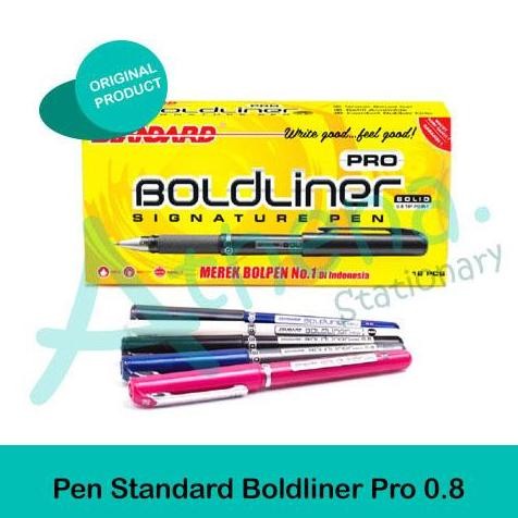 

tersedia pulpen standard boldliner pro signature pen - tebal & halus