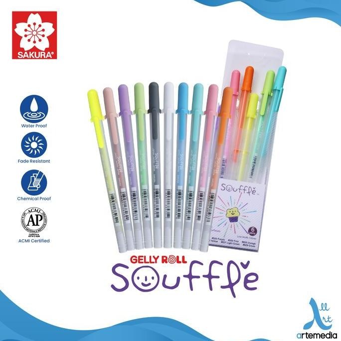 

tersedia pulpen sakura souffle 3d warna timbul color pen bolpoin unik