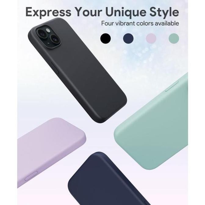 tersedia aukey premium silicone case pc-gj10a iphone 15 - casing magsafe softcase original