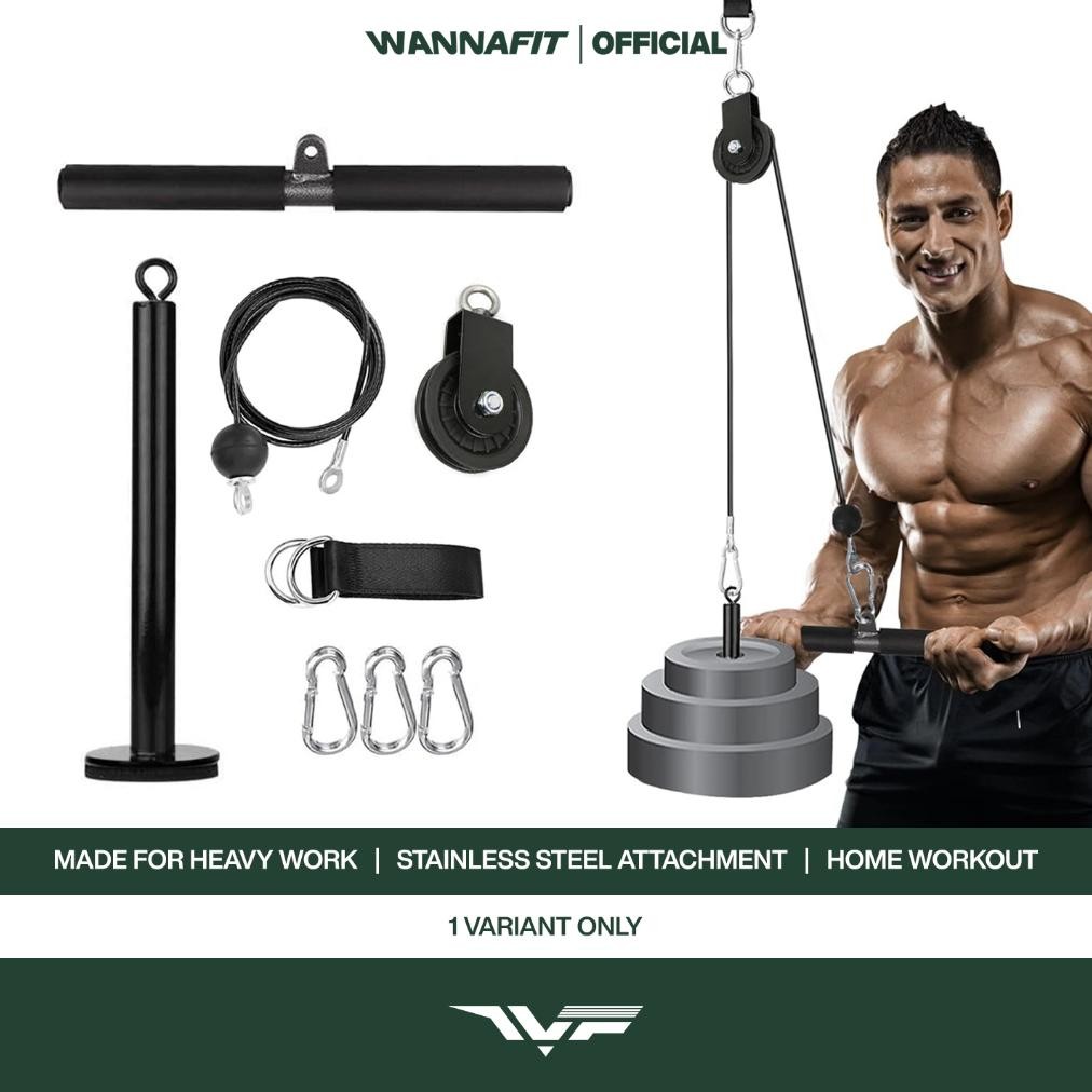 WANNAFIT Pulley Cable System Set | Katrol Fitness | Alat Olahraga Rumah