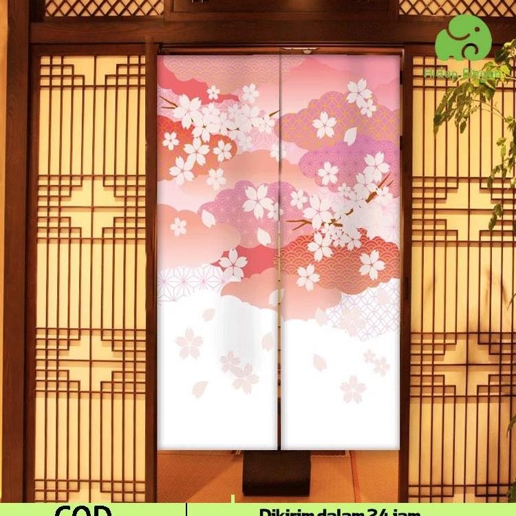 Gorden Pintu Jendela Tirai Setengah Tirai Aplikasi Multiskenario Tirai Pintu Dapur Jepang Tirai Sete
