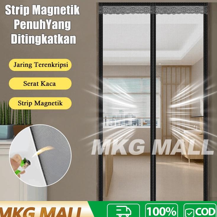 Tirai Pintu Magnet Anti Nyamuk Serangga Anti Nyamuk Tirai  Hordeng  Transparan Gorden Pintu Tirai Pi