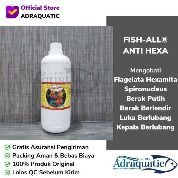 New Fish-All Anti Hexa Vitamin Air 1 Liter Untuk Ikan Hias Aquarium
