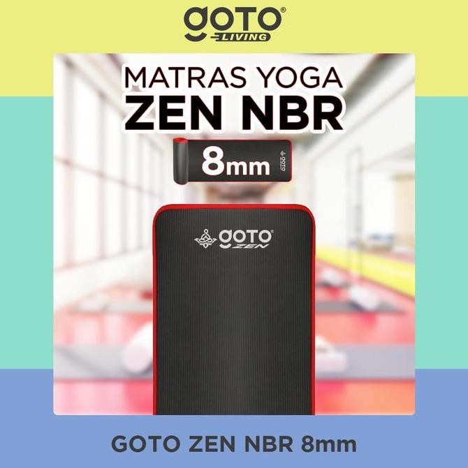 New Goto Zen Matras NBR 8mm - Yoga Mat Tebal Anti Slip Poundfit & Fitness