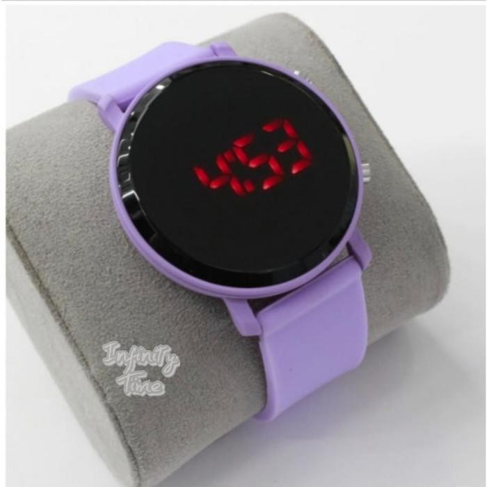 Jam Tangan Led Watch Bulat Digital Tali Karet