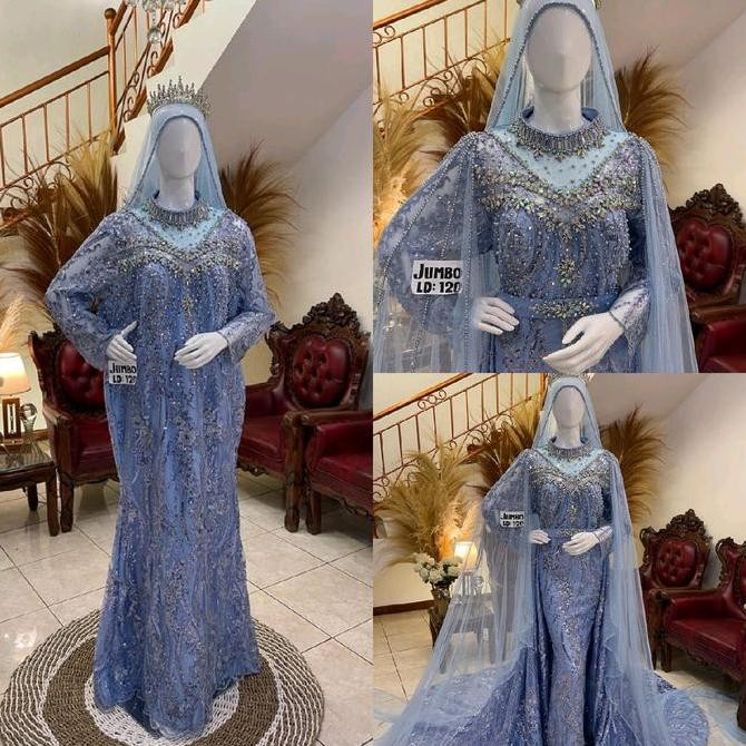 gaun pengantin jumbo / gaun pengantin full Payet ukuran big size