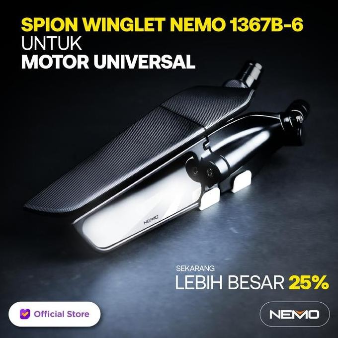 NEMO Spion Winglet 1367B-6 Model Rizoma Universal Kaca Cembung BIG