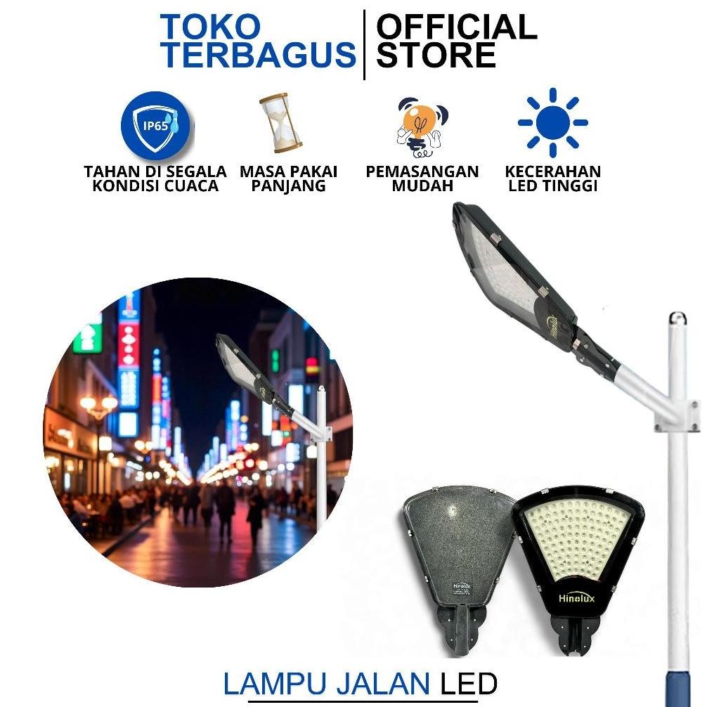 Lampu Jalan PJU LED IP65 50 watt 100 watt Awet Super Terang Free Tiang