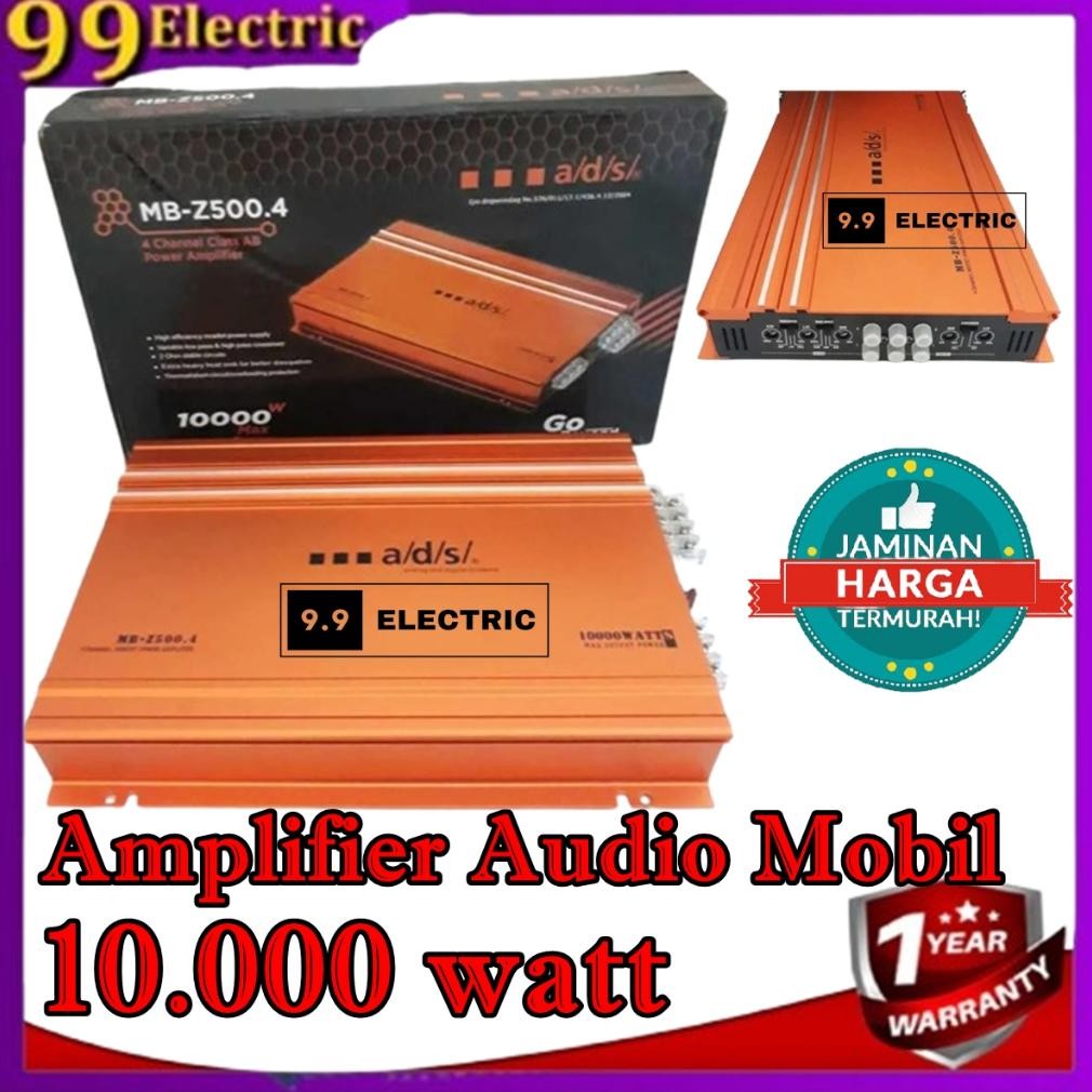 Terlaris Grosir Power Mobil Ads Mb-Z500.4 Power Amplifier Audio Mobil Mosfet Suara Bass Berkualitas 