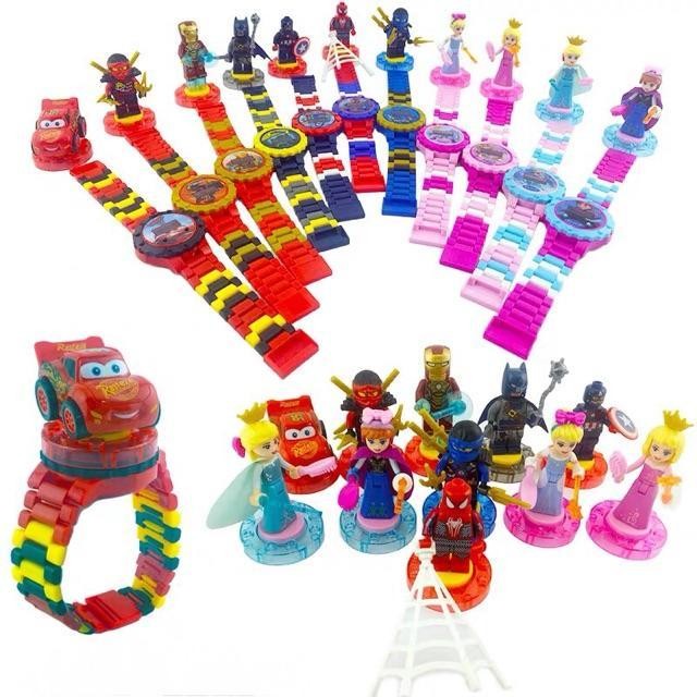Jam Tangan Anak Bentuk Lego Karakter Cars Mcqueen