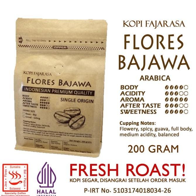 

original kopi fajarasa flores bajawa arabika biji kopi 200gr specialty grade