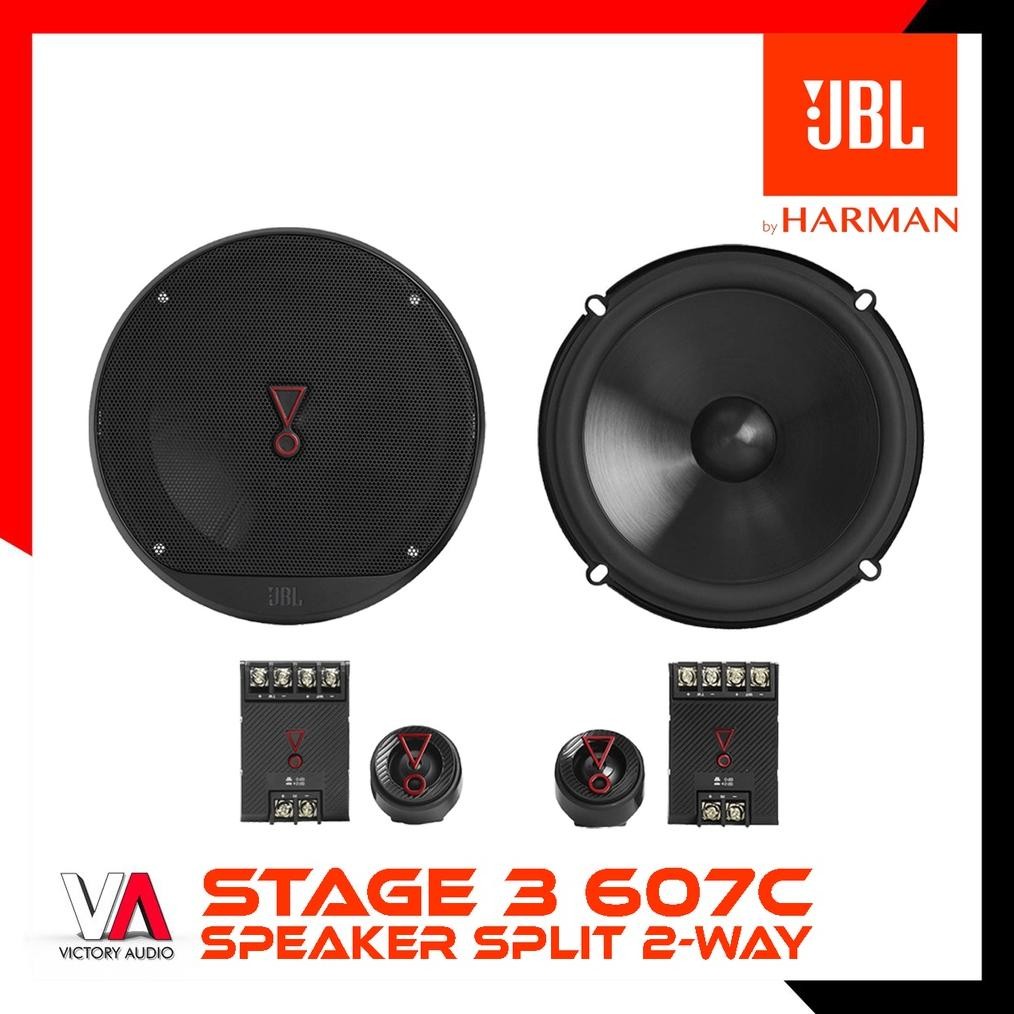 Terlaris Speaker Split 2-Way Component System Jbl Stage 3 Stage3 607C 6.5 Inch Mid Bass + Tweeter + 