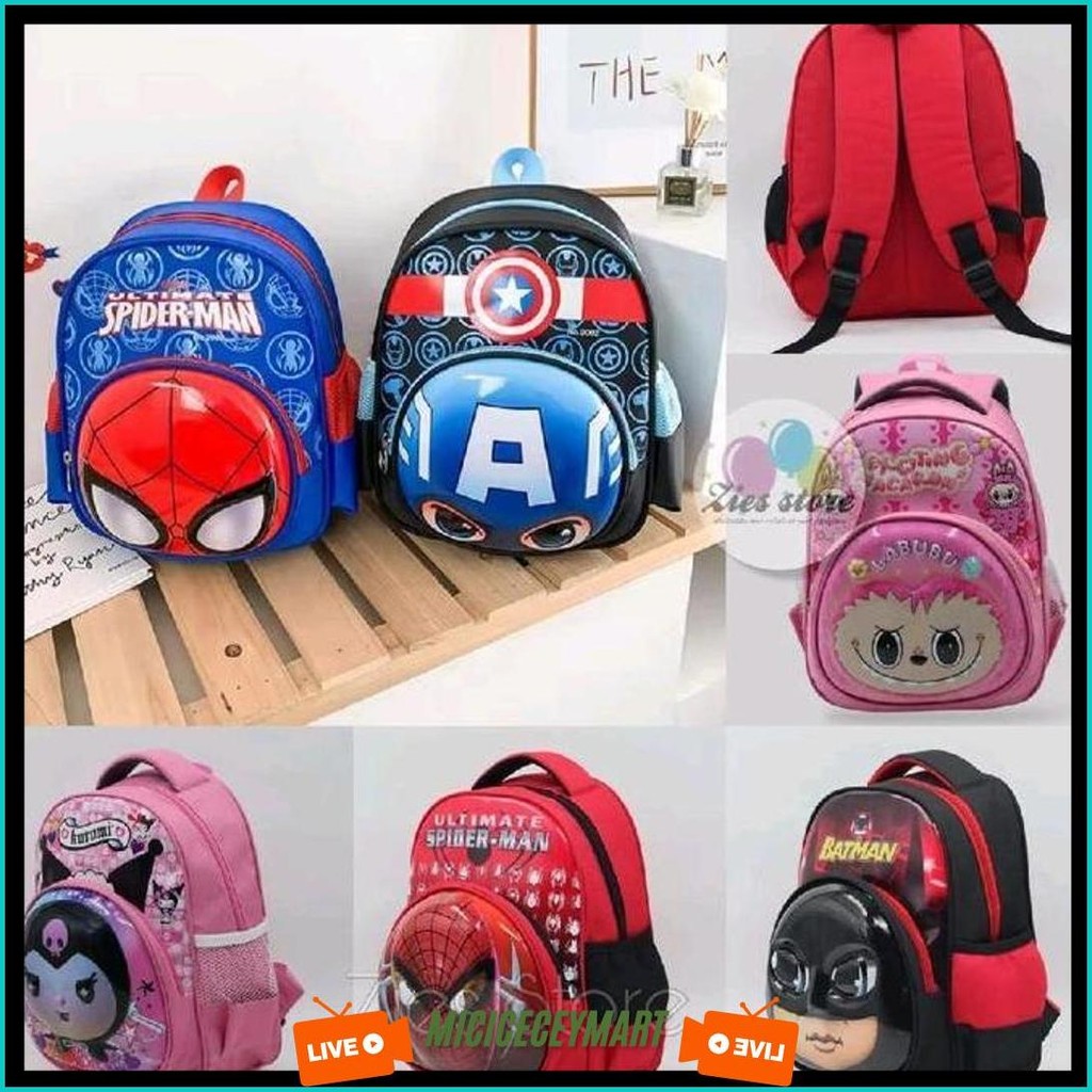 

Tas Ransel Anak Aneka Motif Karakter 3D Timbul Paud - Tk Cod