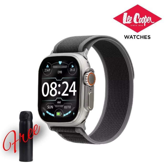 Wl Jam Tangan Smart Watch Lee Cooper Square Edge Plus Black