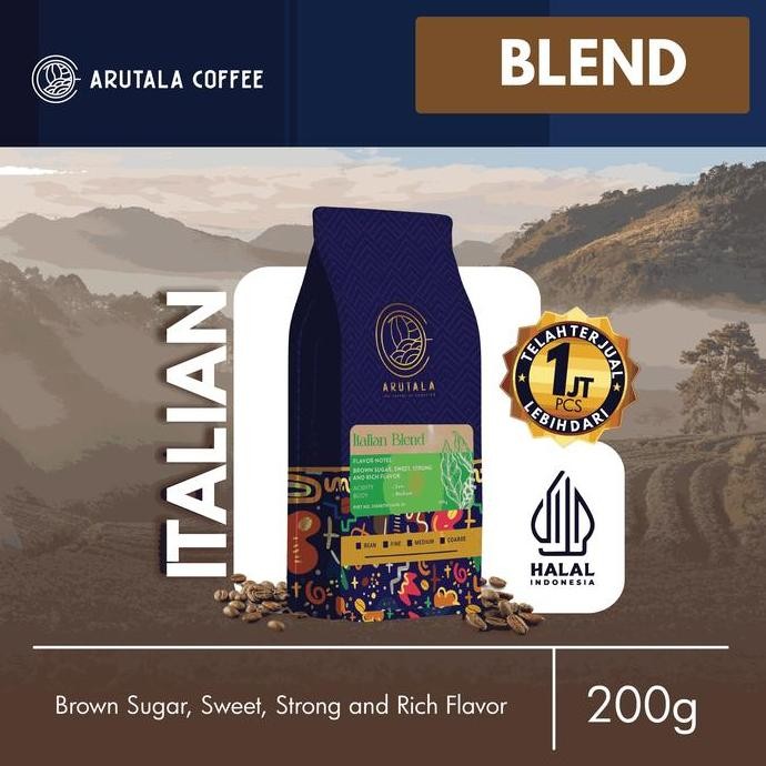 

READY KOPI ITALIAN BLEND ARUTALA 200GR - CAMPURAN PREMIUM ARABIKA & ROBUSTA