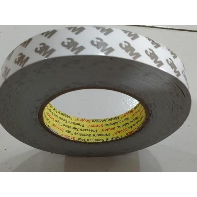 promo double tape 3m 9075i 24mm x 50m tipis kuat lem perekat industri