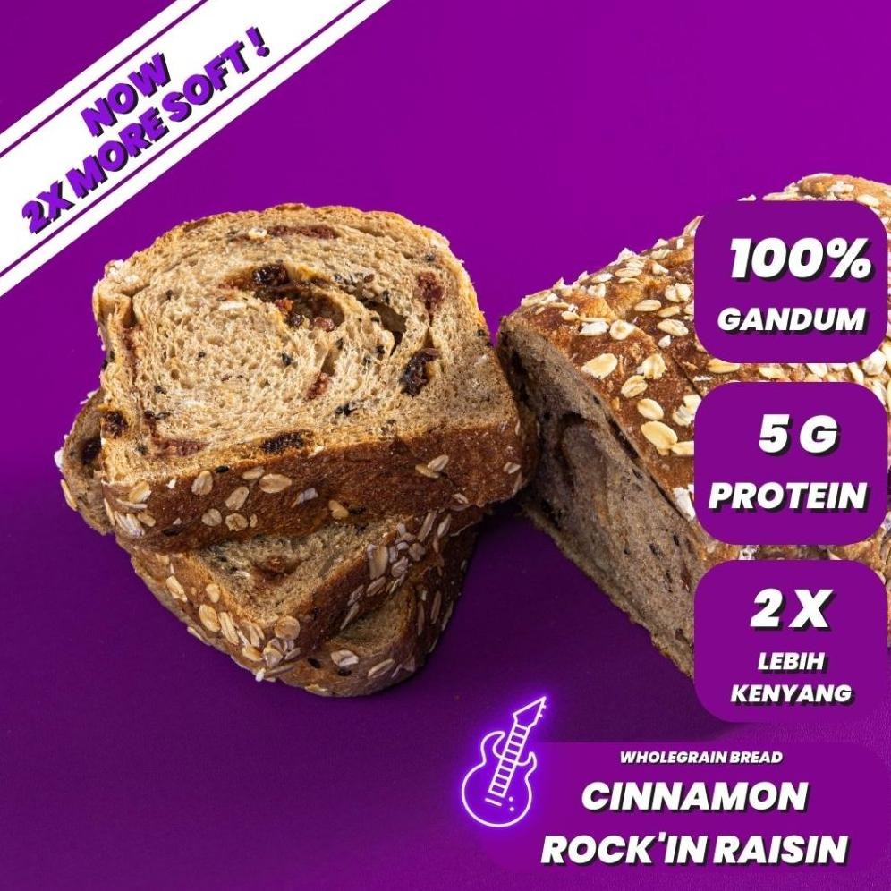 

Promoo!! Mighty bread Roti gandum kismis & kayu manis healthy - Whole wheat bread (Tinggi protein)