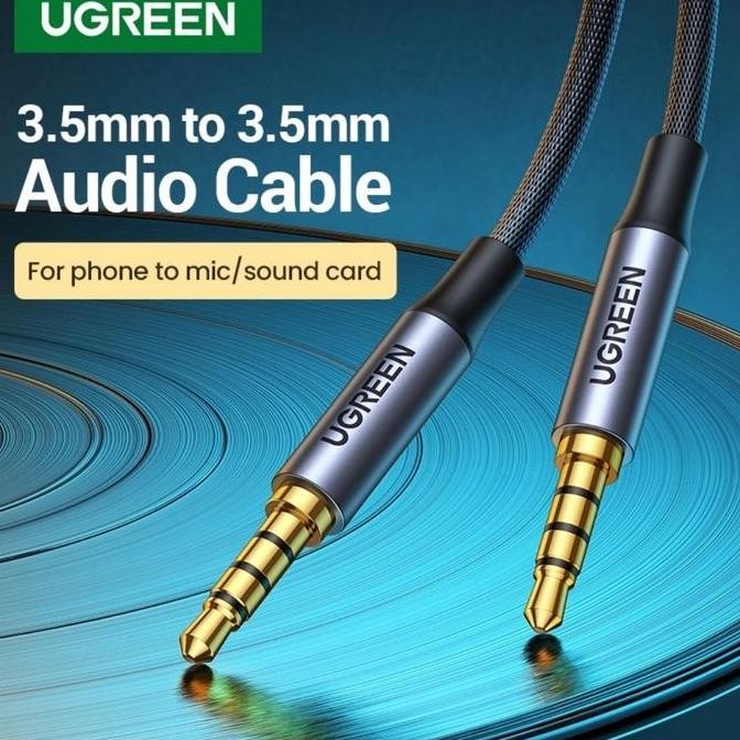READY UGREEN KABEL JACK 4 POLE TRRS AUDIO MIC 3.5MM AUX HP HEADSET MIC