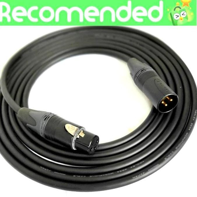 READY KABEL MIC STUDIO MOGAMI GOLD 1 METER NEUTRIK XLR MALE TO FEMALE PRO AUDIO