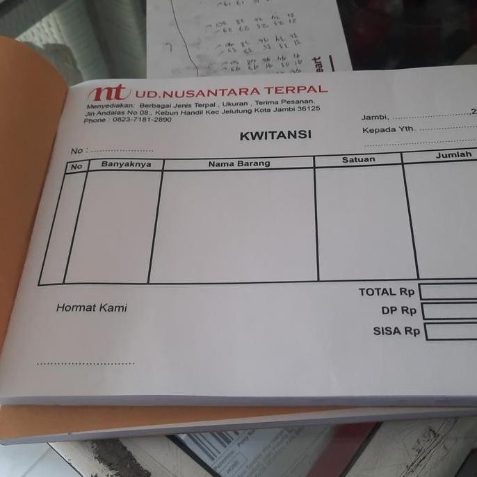 

Cetak Nota 2 Ply Satuan Free Design