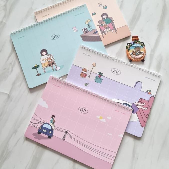 

Monthly Planner Book - Girl Design (Monthly Weekly Planner) Korean Product