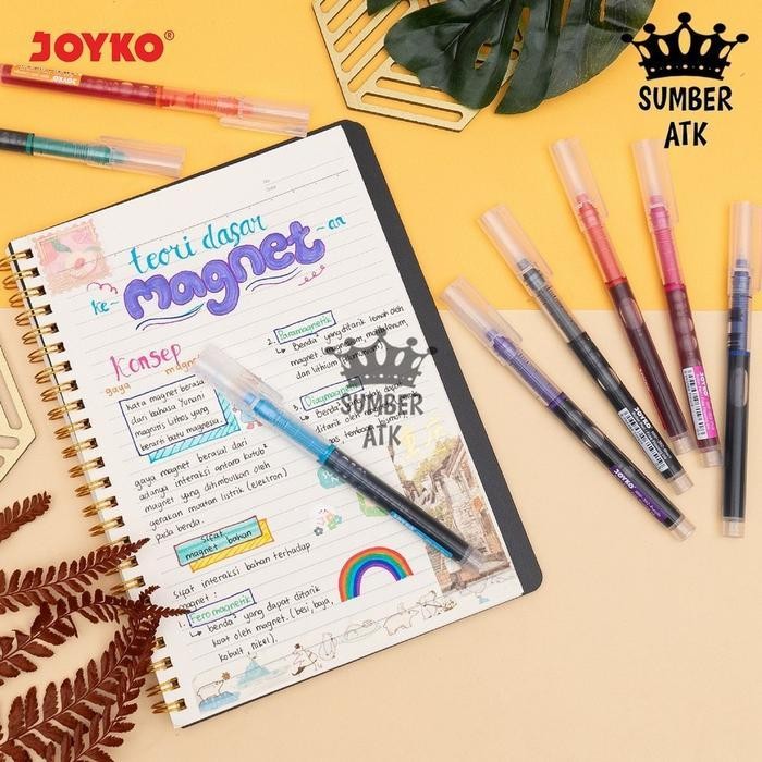 

Sp Roller Pen Gel Pulpen Rol Joyko Rrp-392 1 Lusin 0.5 Mm Hitam , Biru , Merah , Oranye , Ungu ,Merah Muda , Biru Langit , Hijau
