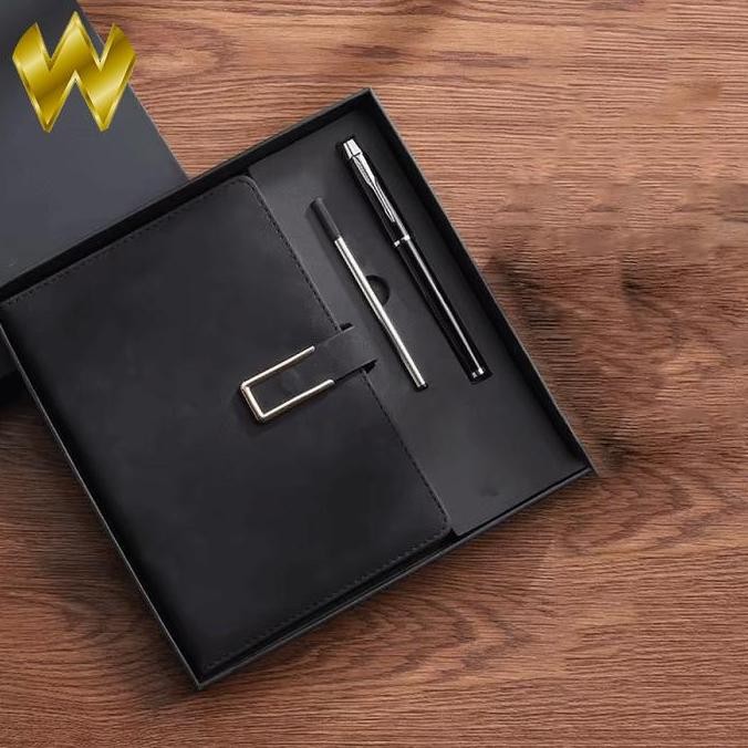 

Buku Catatan Kerja Kantor Bisnis Cover Kain Agenda Notes Binder Kado