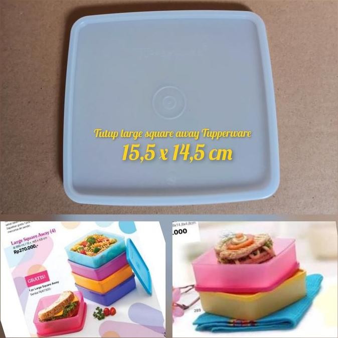 Sparepart//Tutup Tupperware//Tutup Large Square Away Tupperware
