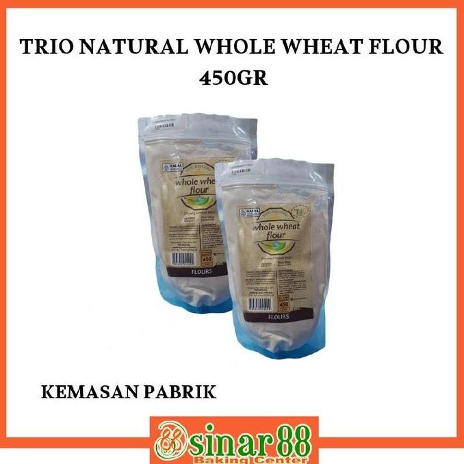 

cusss order] TRIO NATURAL WHOLE WHEAT FLOUR 450GR