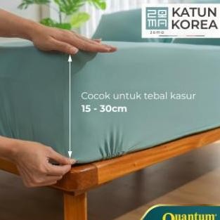 Sprei Katun Korea Zoma by Quantum - Sprei Set Polos Kasur