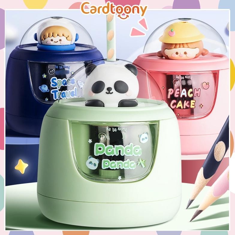

Serutan Rautan Pensil Elektrik Lucu Imut Motif Hewan Pencil Sharpener Electric Cute Animals Astronot Panda