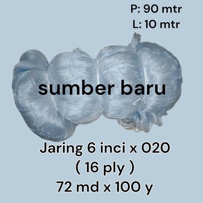 #####] Barracuda Jaring pukat ikan 6 inci x 020 16 ply