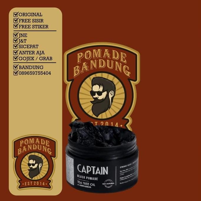 Produk Baru Captain Black Pomade Warna Hitam Styling Rambut Pria