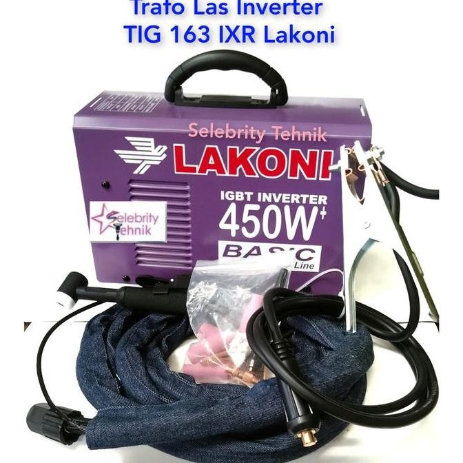 Mesin Las Inverter Argon 450 Watt BASIC TIG 163 IXR LAKONI / Trafo Las Argon BASIC TIG 163IXR