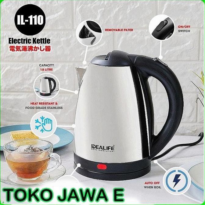 IDEALIFE IL-110 Teko Listrik/Kettle Listrik/Ceret Listrik 1 Liter
