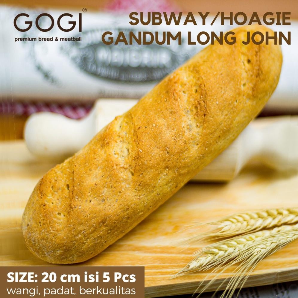

Promoo!! Whole Wheat Hoagie Roll isi 5 pcs 20cm Roti Subway Gandum Roti Long John