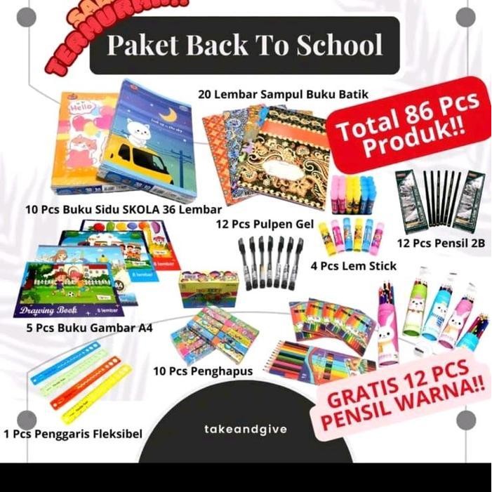 

SWG Promo Akat Tulis Masuk Sekolah paket back to school 86 pcs alat
