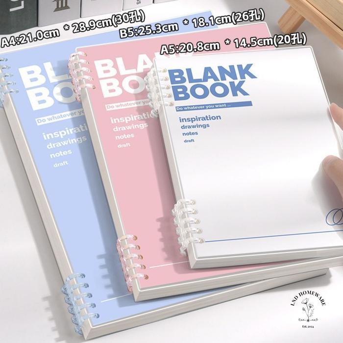 

SWG Buku Tulis / Blank Book Notebook A4, A5, B5 / Diary / Loose Leaf / Note Pad Aesthetic Korea Anak Sekolah, Kuliah & Kantor - LND HOMEWARE