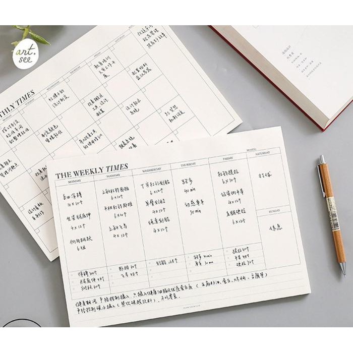 

SWG The Times Weekly Monthly Planner Memo Pad / Kertas Notes Calender