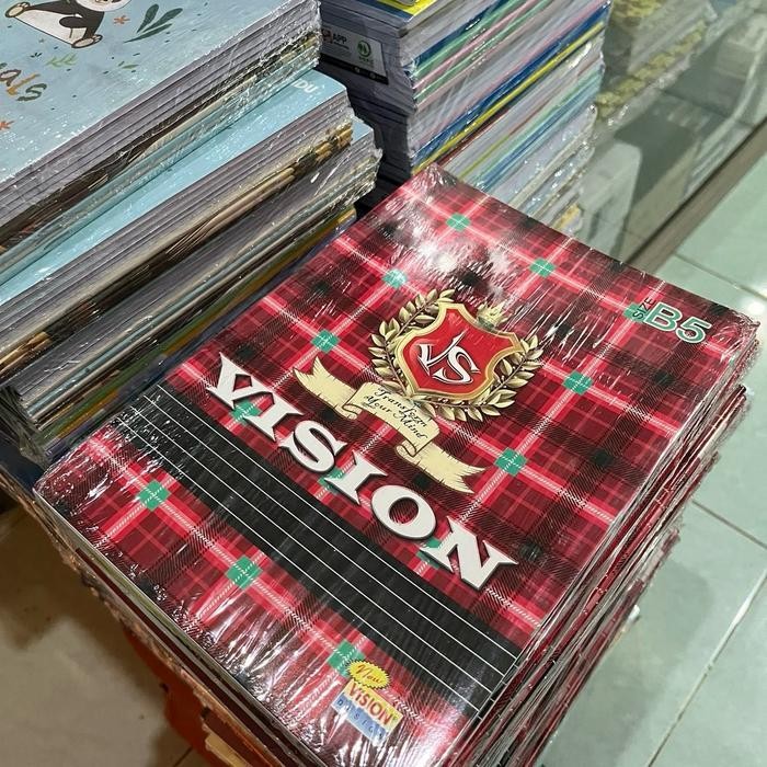 

SWG Buku vision 42 lembar isi 6 buku besar B5 motif kotak campus sekolah skola stationary school menulis